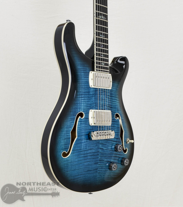 PRS SE Hollowbody II Piezo Peacock Blue Smokeburst (s/n: 5423) | Northeast Music Center Inc.