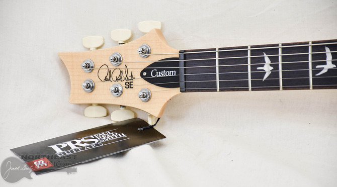 PRS SE Custom 24 Lefty Slate Blue (Natural Back) (s/n: 9249) | Northeast Music Center Inc.