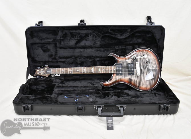 PRS Custom 24 Stop Tail Limited Edition Wood Library Flame Maple Charcoal Tri-Color Sunburst Stained Neck (s/n:9666) | Northeast Music Center Inc.