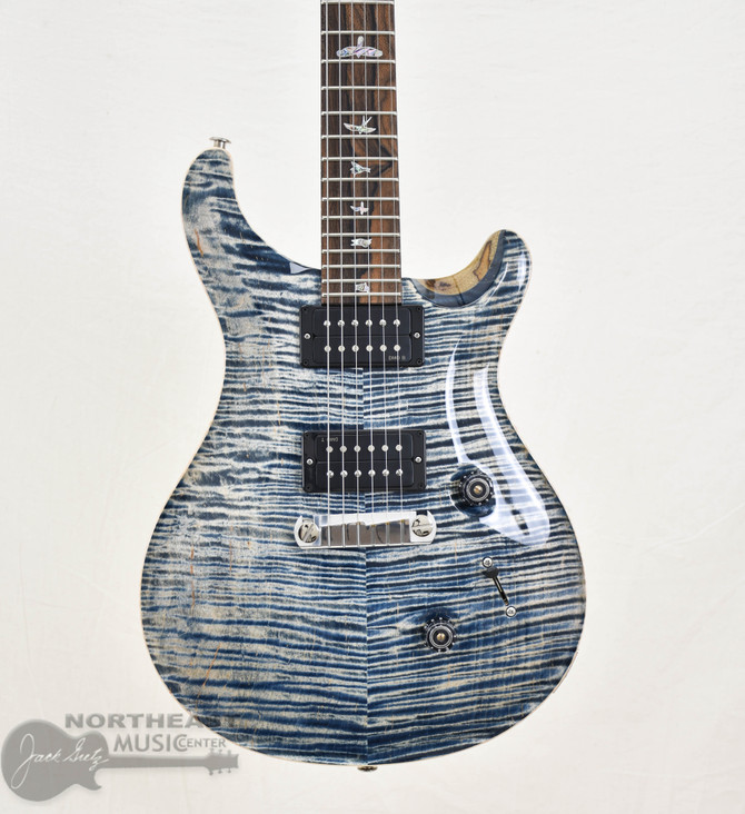 PRS Custom 24  Stoptail Limited Edition Wood Library Flame Maple Faded Whale Blue Stained Neck (s/n: 9704) | Northeast Music Center Inc.