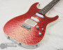 Tom Anderson Guitarworks Drop Top in Strawberry Shortcake on Quilt | Northeast Music Center 
