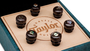 Taylor 7260-5 Bridge Pin Set, 5inch Taper, Bone, Brown w Abalone