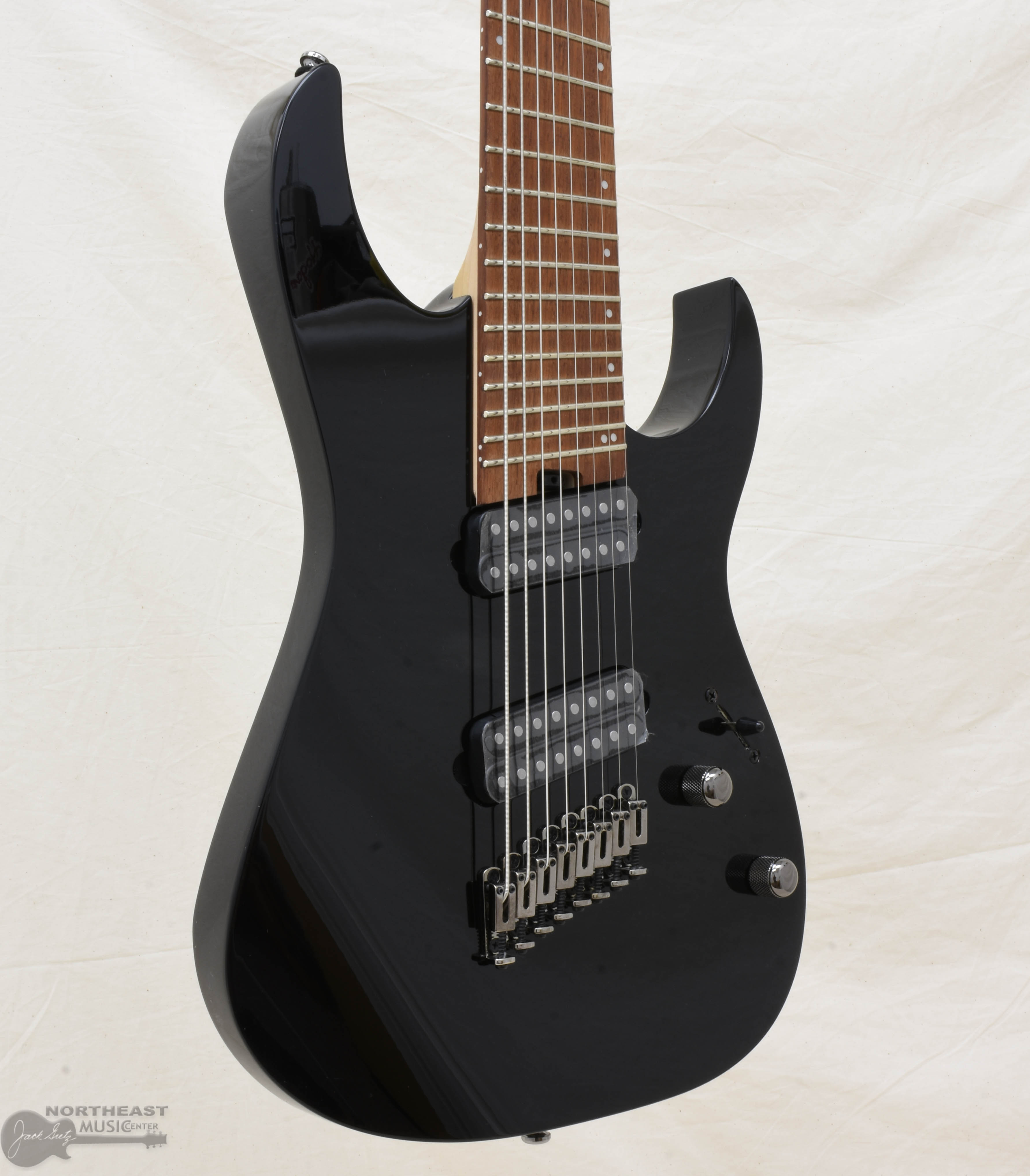 Ibanez RGMS8 Multi Scale 8 String Electric Guitar in Black