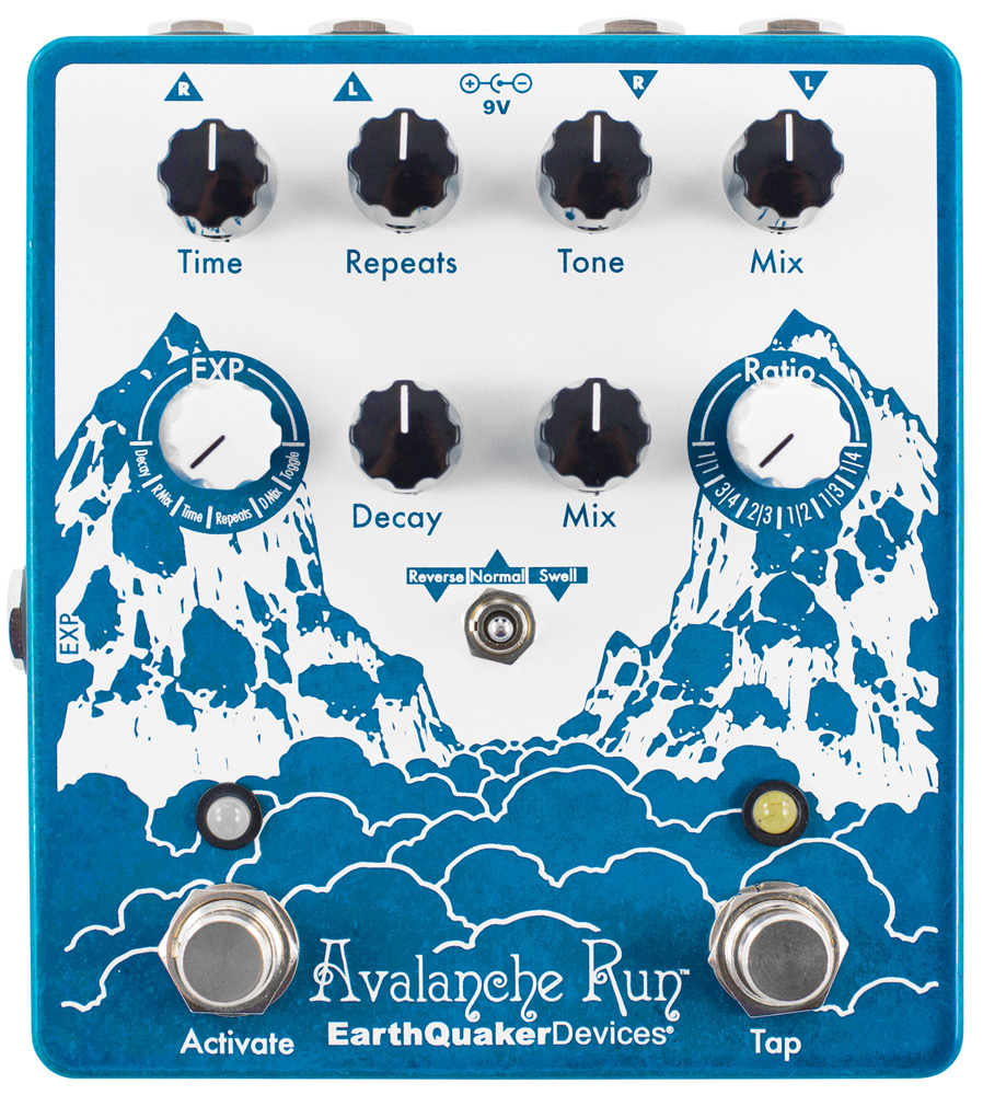Earthquaker Avalanche Run Stereo Reverb & Delay with Tap Tempo
