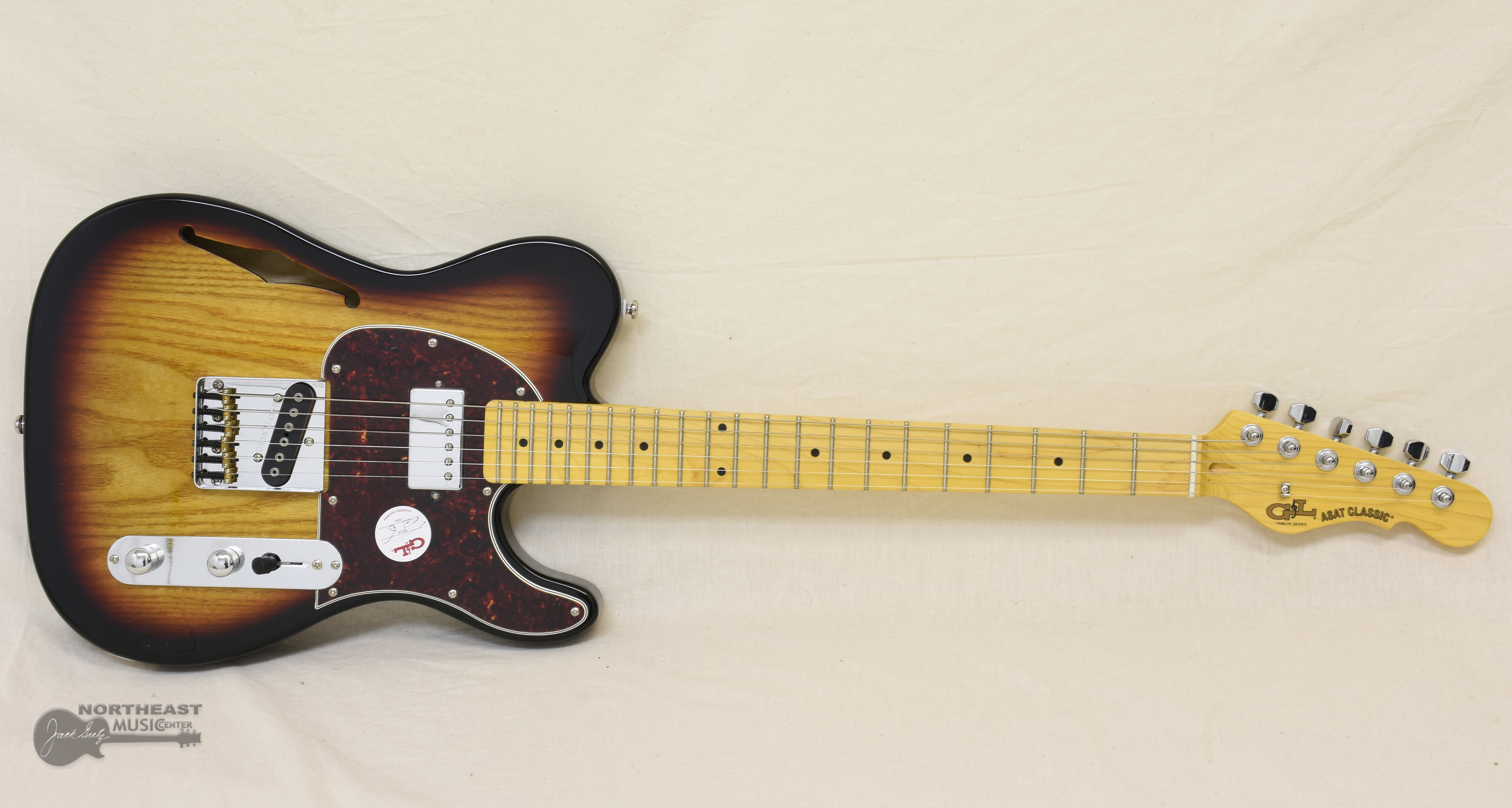 G&L Tribute ASAT Classic Bluesboy Semi-Hollow - 3 Tone Sunburst