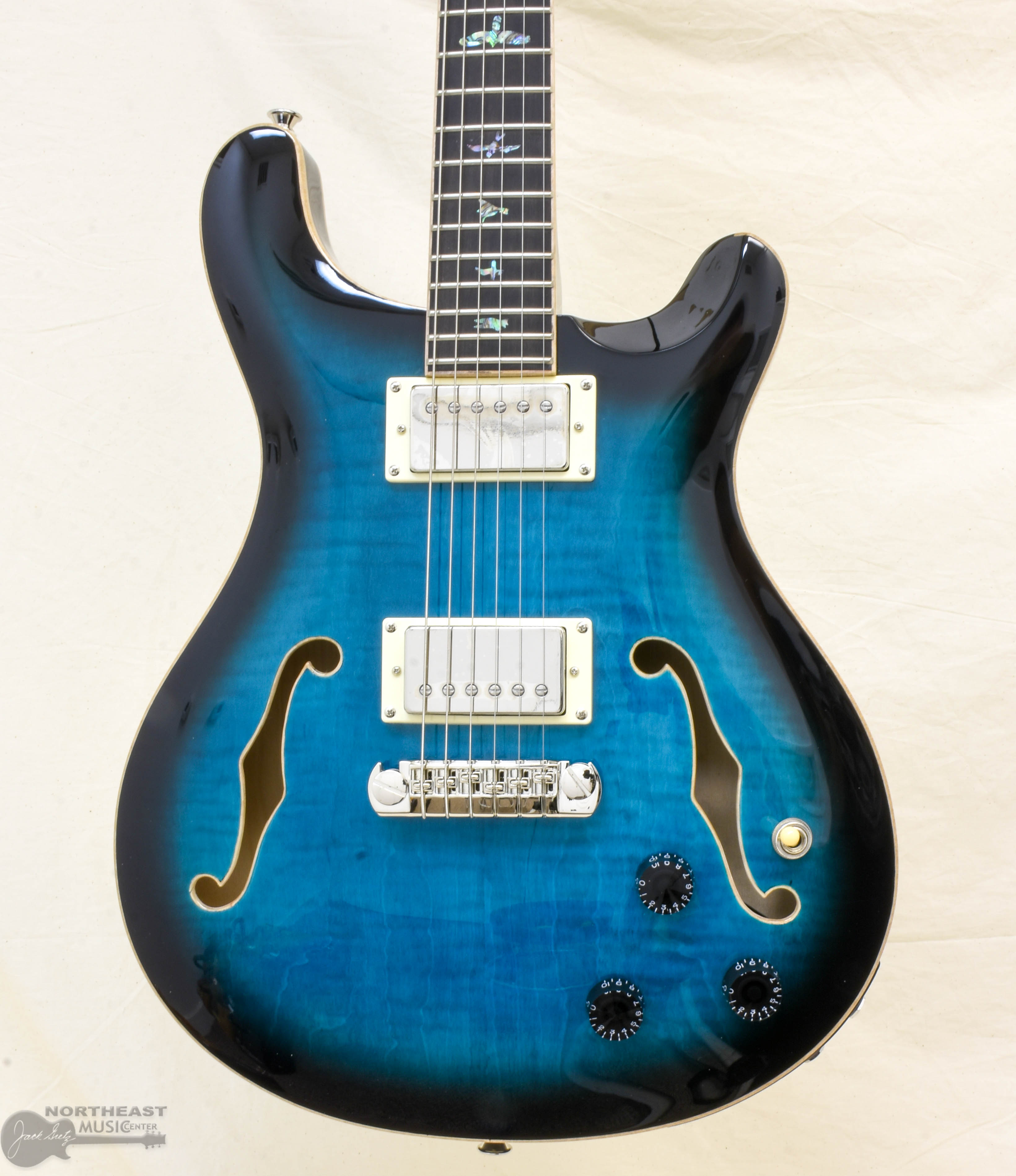 PRS SE Hollowbody II Piezo - Peacock Blue Smokeburst (s/n: 06913