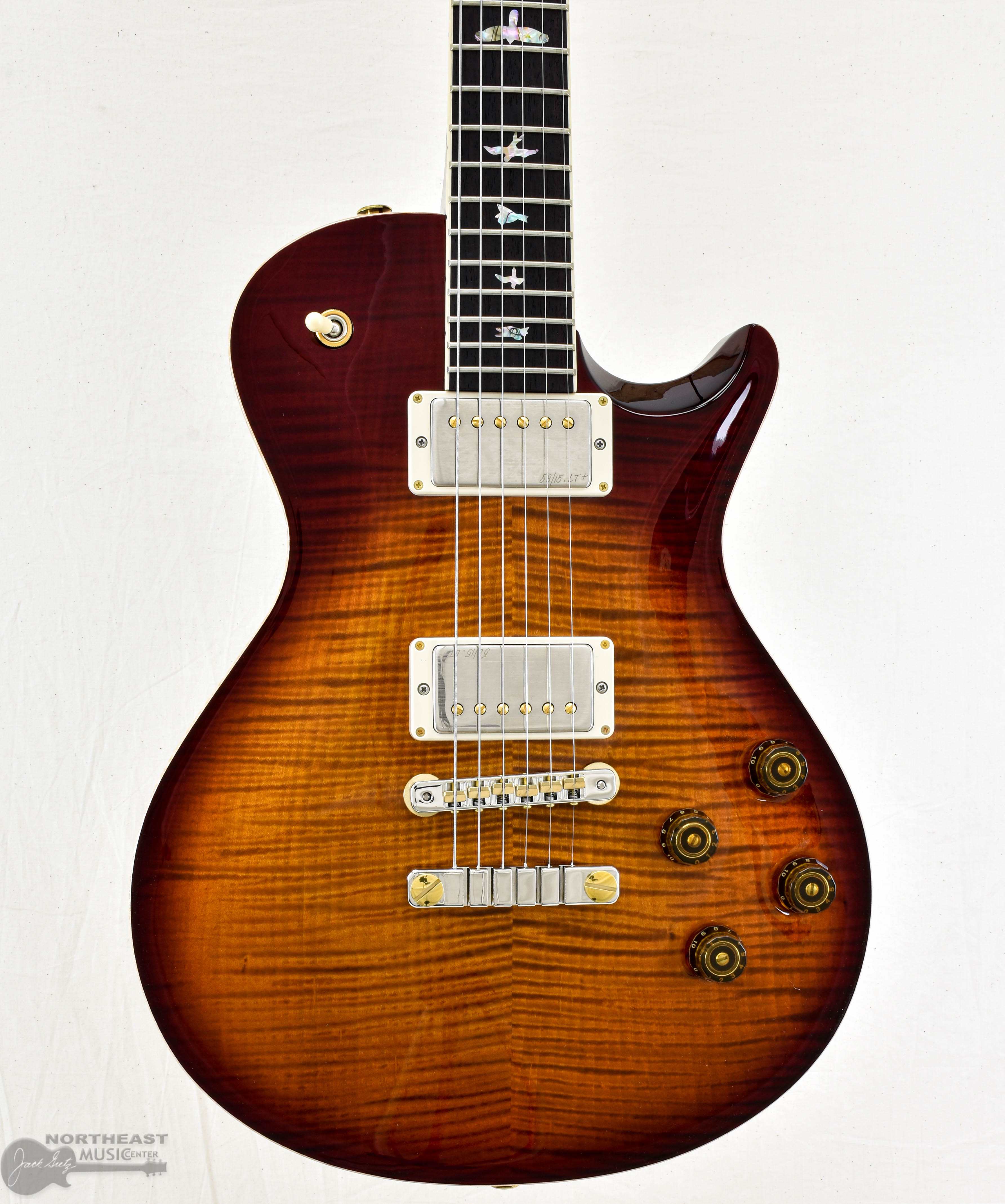 prs se mccarty 594 singlecut standard mccarty tobacco sunburst PRS Guitars McCarty 594 Singlecut - Dark Cherry Sunburst 10 Top