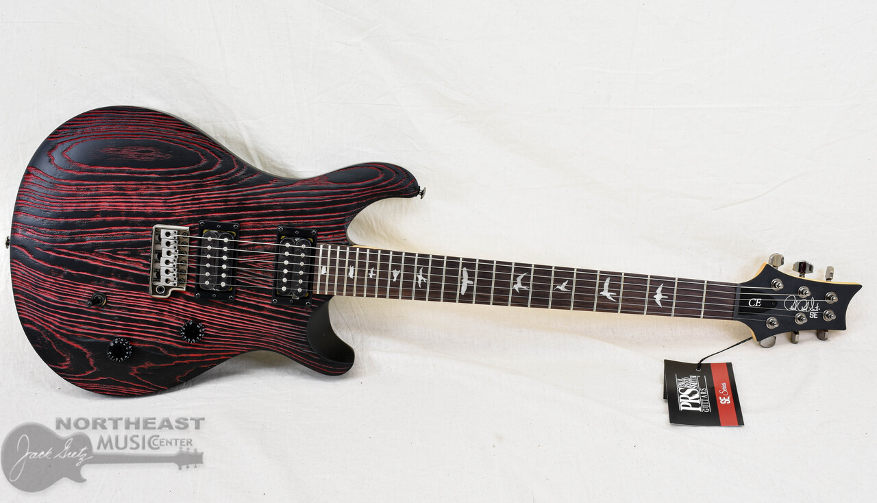 美品 PRS SE Swamp Ash CE 24 Sandblasted PRS SE Swamp Ash CE 24 Sandblasted Limited Edition - Red (s