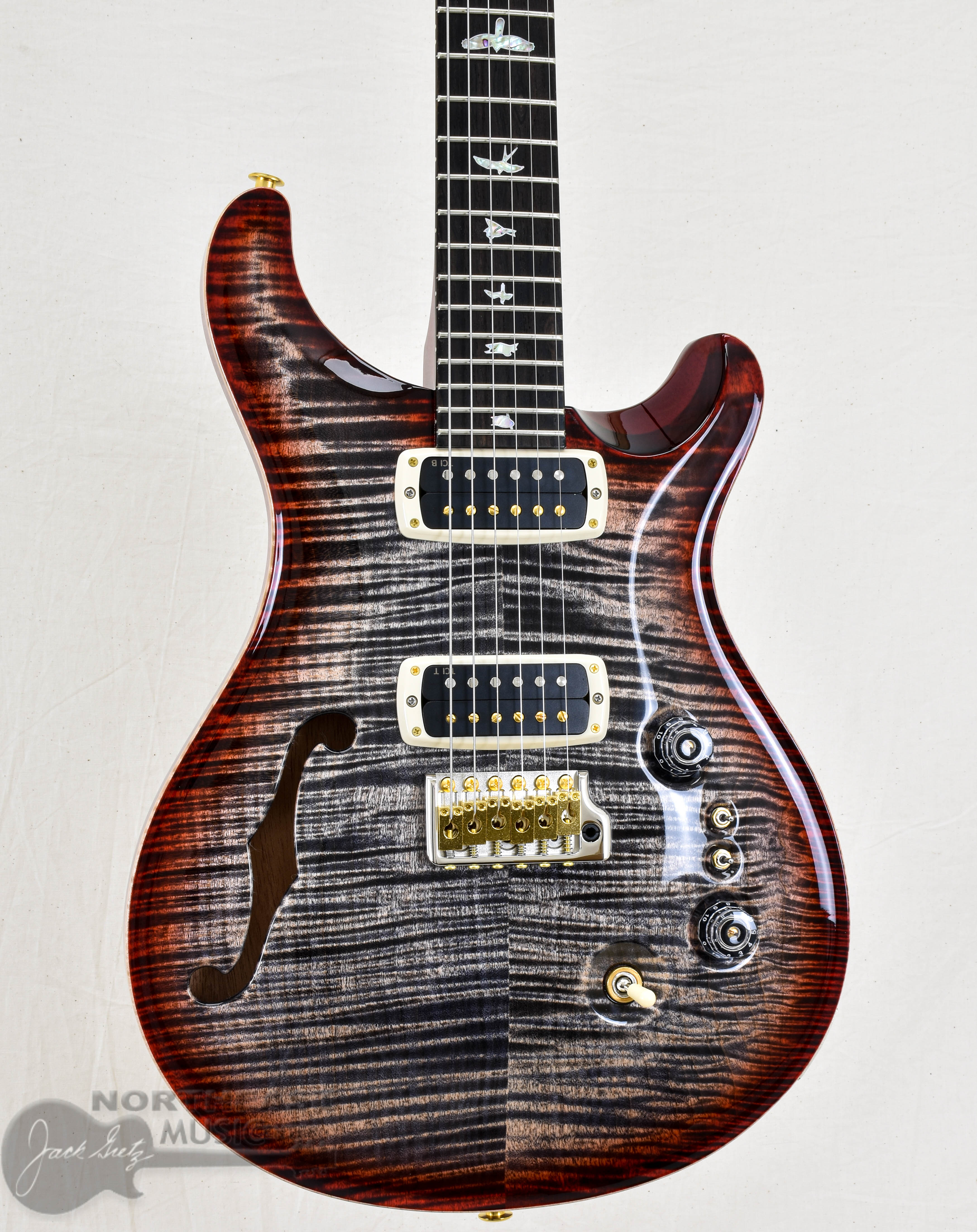 prs se custom 24 tobacco burst PRS Guitars 40th Anniversary Custom 24-08 Semi-Hollow LTD