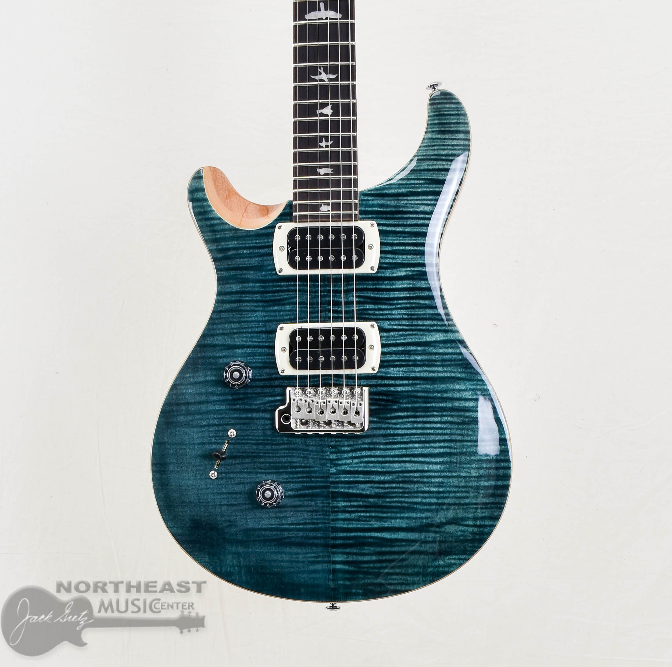 PRS SE Custom 24 Lefty Slate Blue (Natural Back) | Northeast Music