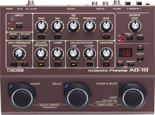 Boss AD-10 Acoustic Pre-Amp | Northeast Music Center inc.
