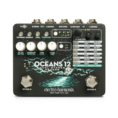 EHX Oceans 12 Dual Stereo Reverb | Northeast Music Center Inc.
