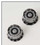 PRS GUITARS PAUL REED SMITH LAMPSHADE KNOB in CLEAR with BLACK ACC-4246