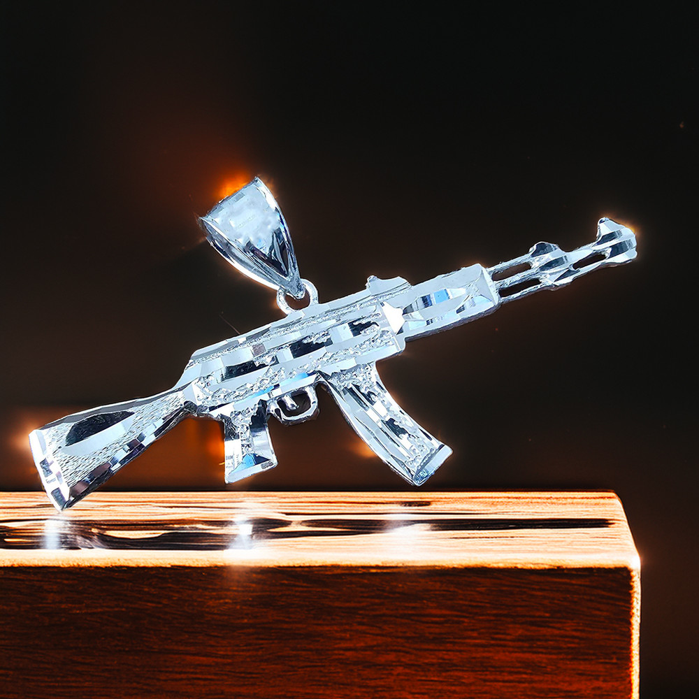 AVALANCHE AK-47 ペンダント　シルバー925 ブリンブリン Solid Sterling Silver AK-47 Rifle Gun DC Pendant | Karma Silver