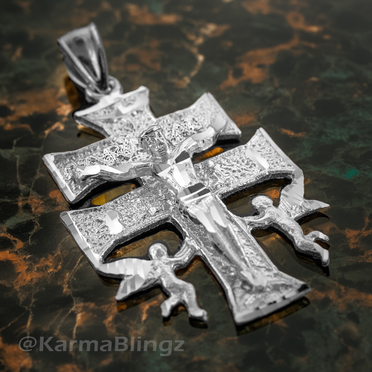 Peridot and Sterling Silver Necklace with Cross Pendant - Holy Sacrifice in Gree