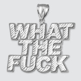 Sterling Silver WHAT THE F**K (WTF) Hip-hop DC Pendant