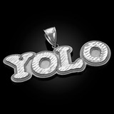 Sterling Silver YOLO You Only Live Once DC Hip-Hop Pendant