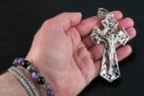 Sterling Silver Extra Large Crucifix Cross Men's Pendant