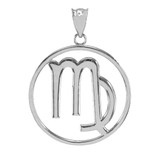 Silver Virgo Zodiac Pendant