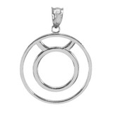 Silver Taurus Zodiac Sign Pendant