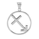 Silver Sagittarius Zodiac Pendant