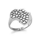 Sterling Silver Nugget Africa Ring