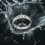 Elegant Sterling Silver Cuban Link Chain Unisex Ring