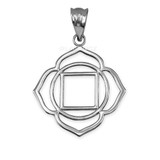 Sterling Silver Muladhara Chakra Yoga Pendant Necklace