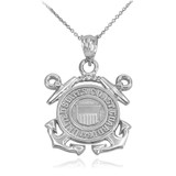 Sterling Silver US Coast Guard Pendant Necklace