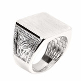 Sterling Silver Celtic Men's Signet Ring