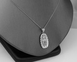 Sterling Silver Lady Virgin Mary DC Pendant Necklace