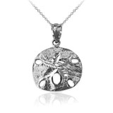 Sterling Silver Sand Dollar DC Charm Necklace