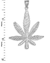 Sterling Silver Marijuana Leaf Cannabis Pendant