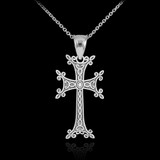 Silver Armenian Cross Necklace