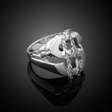 Sterling Silver Dollar Sign Nugget Ring