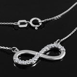 Sterling Silver Infinity CZ Necklace