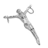 Sterling Silver Large Crossless Crucifix  Pendant