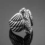 Sterling Silver Mens Eagle Statement Ring