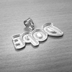 Sterling Silver Dope Mens DC Pendant