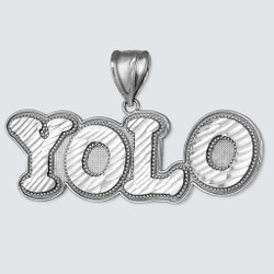 Sterling Silver YOLO You Only Live Once DC Hip-Hop Pendant