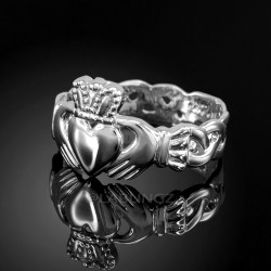 Sterling Silver Irish Claddagh Ladies Ring
