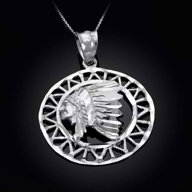 Sterling Silver Apache Openwork Pendant Necklace