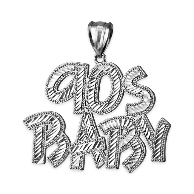 Sterling Silver 90S BABY Hip-Hop DC Pendant