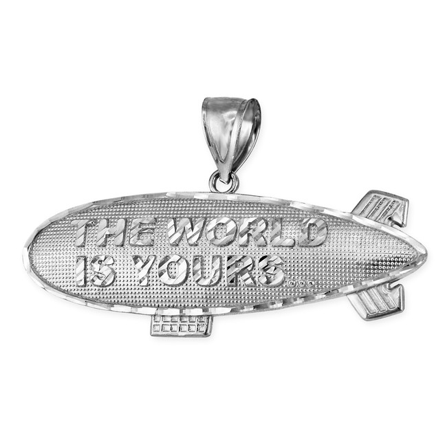 The World Is Yours Blimp Sterling Silver DC Hip-hop Pendant