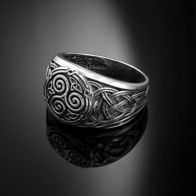 Sterling Silver Celtic Triskele Ring