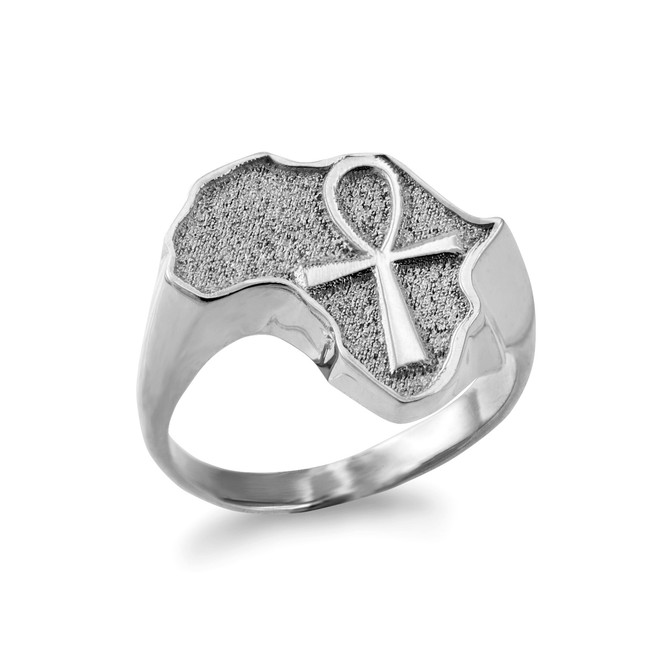 Sterling Silver Egyptian Ankh Africa Ring