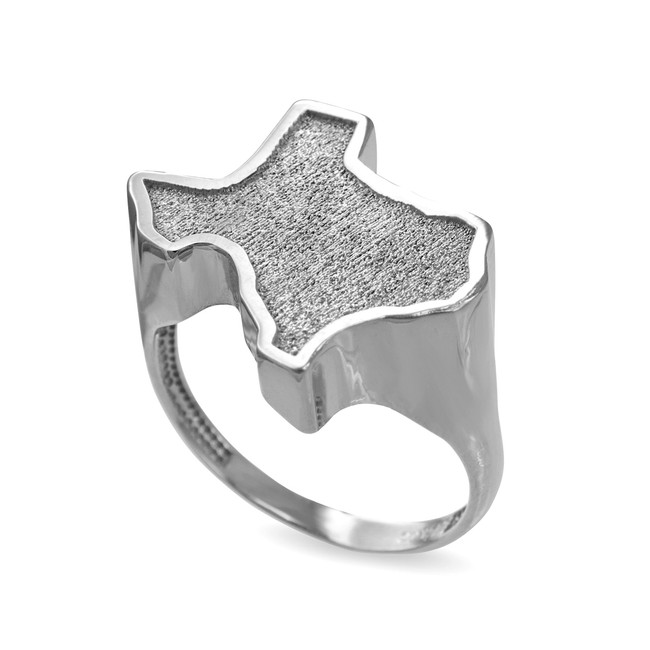 Solid Sterling Silver Texas Ring