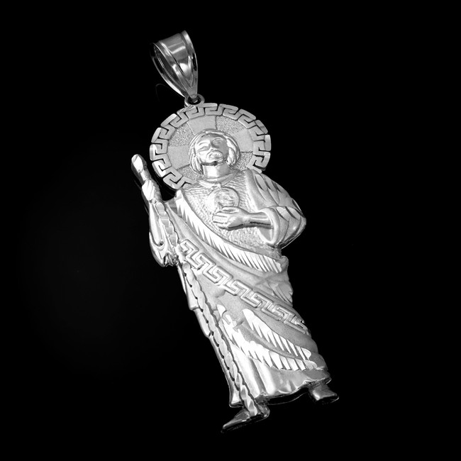 Sterling Silver Saint Jude Large DC Pendant