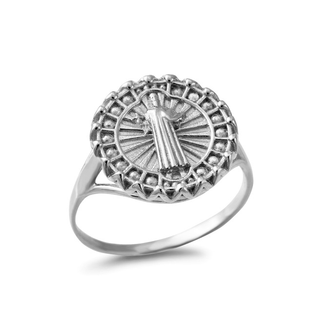 Sterling Silver Saint Benedict Women's Ring