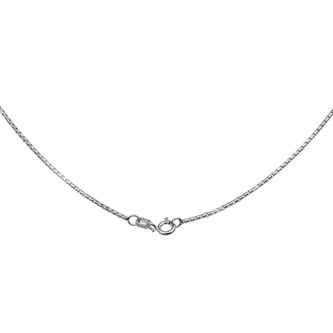 Sterling Silver Italian Round Box Link Chain 1.2 mm